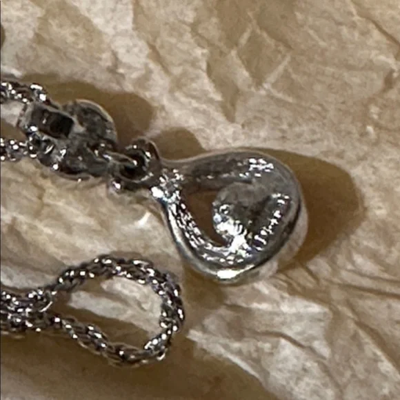 Dior Silver Necklace with Pearl and Crystal Accents - Picture 7 of 8